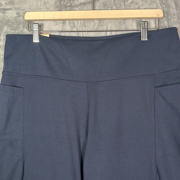 NWT New Jockey Navy Studio Flare Leggings Pockets Pants Size XXL - Picture 3 of 10